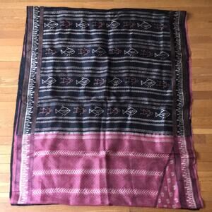 Sari Boho fabric Ocean theme NWOT black & mauve